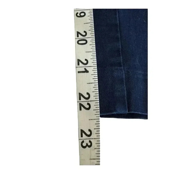 New York & Company Women’s Size 12 Blue Flat Front Stretch Cropped Pants - Picture 4 of 5